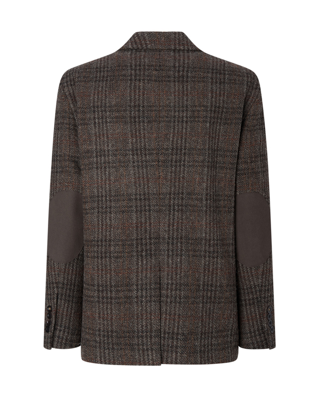 헤지스 남성 [HARRIS TWEED] 브라운 트위드 헤링본 울 자켓 상세