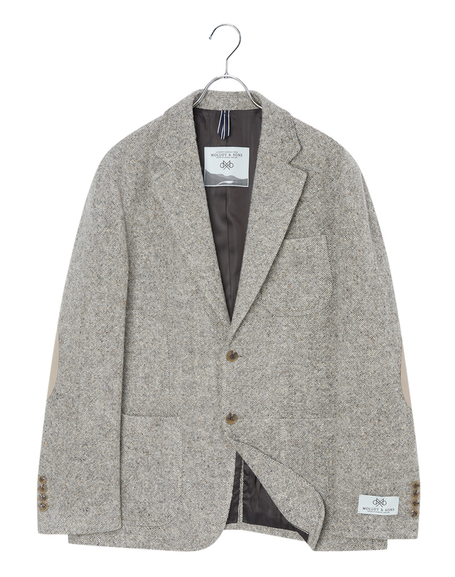 헤지스 남성 [MOLLY & SONS TWEED] 베이지 멜란지 울 자켓 진한 베이지 상세