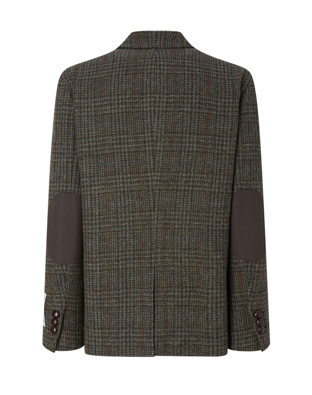 헤지스 남성 [HARRIS TWEED] 카키 체크 울 자켓 진한 카키 상세