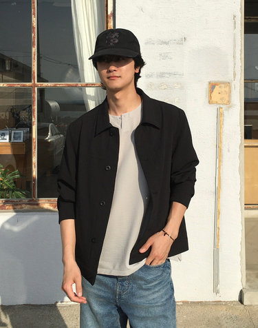 [단독특가] [시즌오프][시어서커][ULTRALIGHT] 블랙 초경량 서커 트러커 자켓
