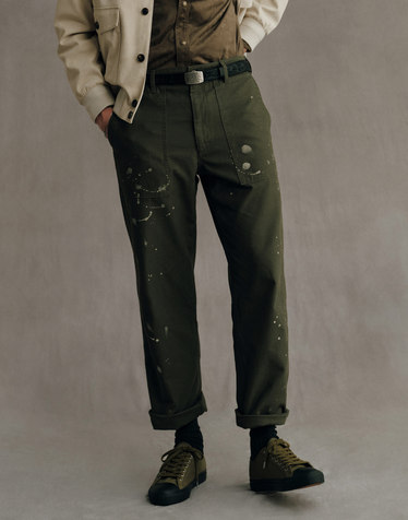 [OFFICER] 카키 퍼티그 팬츠