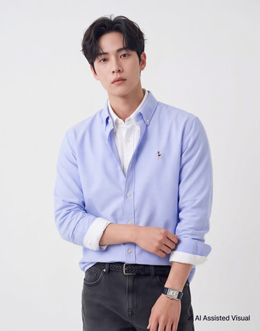 [아이코닉] 라이트 블루 옥스포드 셔츠