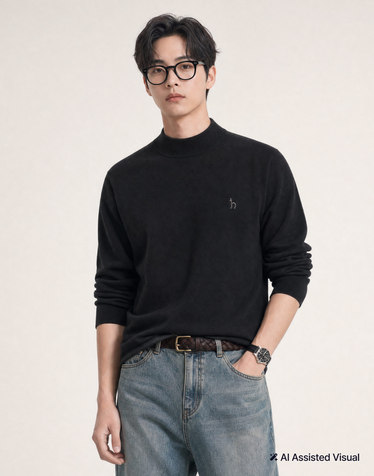 블랙 울 솔리드 반터틀