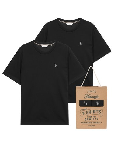 [시즌오프][2 PACK][ESSENTIAL] 블랙 크루넥 티셔츠