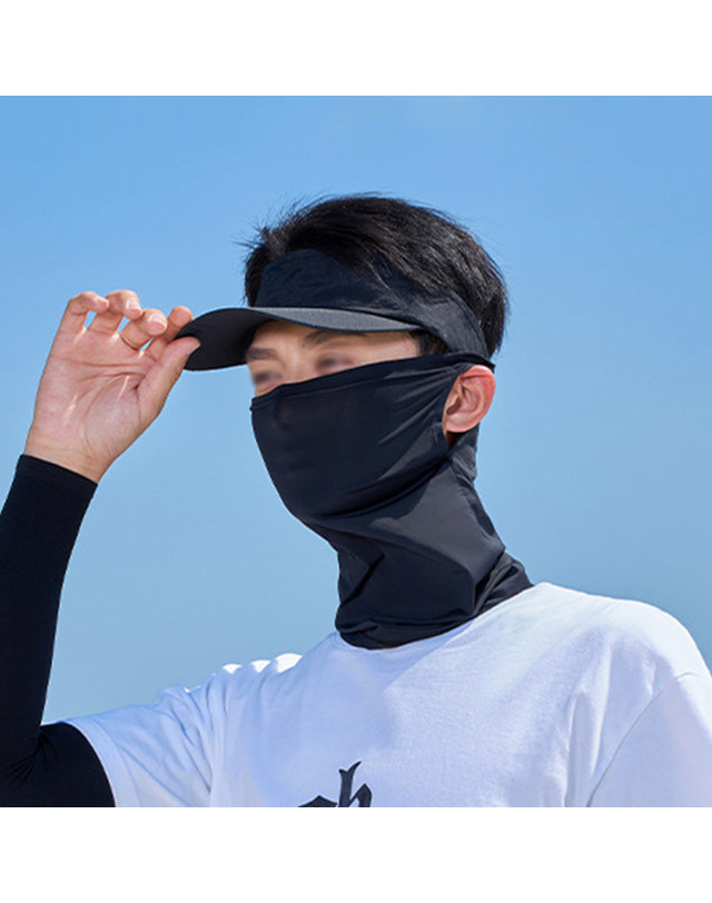 원더스토어 스포츠 햇빛가리개 자외선 차단 블랙 마스크 착용컷