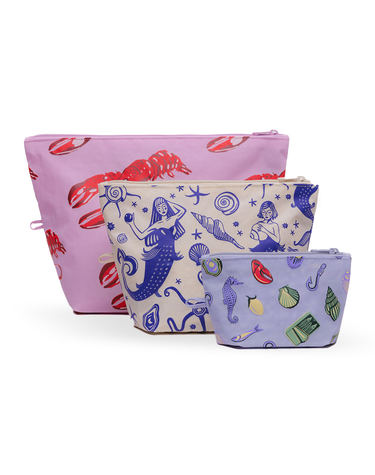 [바쿠백] 고 파우치 3size 세트 Sea Creatures