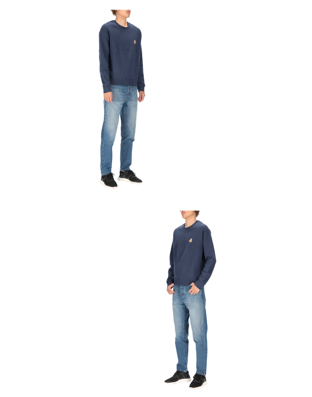 메종 키츠네 메종키츠네 메종키츠네 스피디폭스 패치 MM00313KM0307 P476 남성 기모안감 맨투맨 티셔츠 착용컷