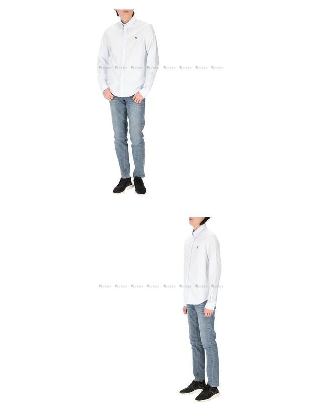 메종 키츠네 메종키츠네 메종키츠네 미니 폭스헤드 MM00413WC5012 P410 남성 긴팔 셔츠 착용컷