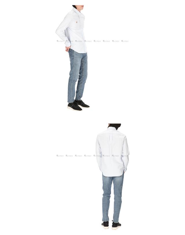 메종 키츠네 메종키츠네 메종키츠네 미니 폭스헤드 MM00413WC5012 P410 남성 긴팔 셔츠 착용컷