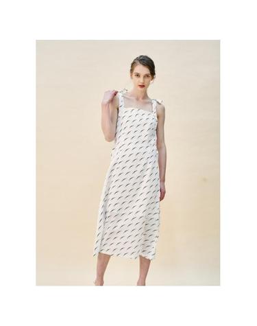 Lunecave Print Satin Overall Dress