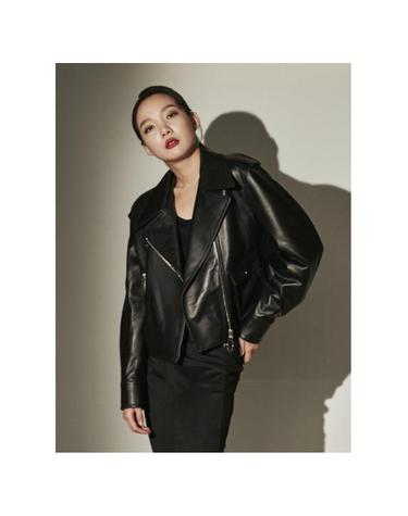 LAMB SKIN OVERFIT SHORT RIDER JACKET
