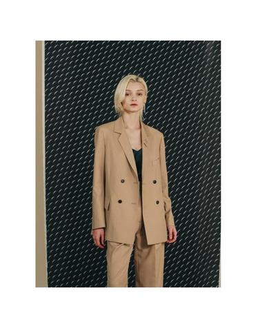 소모 베이지 더블 브레스트 루즈핏 자켓_WORSTED BEIGE DOUBLE BREAST LOOSE-FIT JACKET