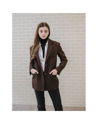 WOOL HERRING LOOSE FIT SINGLE JACKET_울 헤링본 루즈핏 싱글 자켓
