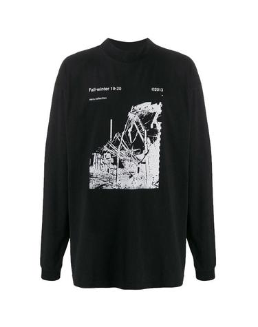 OFF WHITE 오프 화이트 티셔츠 OMAB032F191850131001 / 하이넥 롱슬리브 긴팔티셔츠