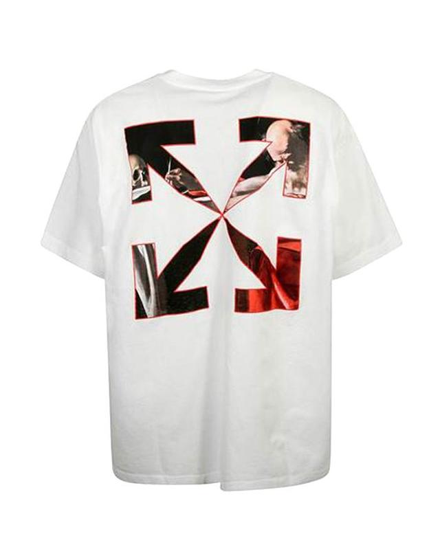 오프화이트 OFF WHITE 오프 화이트 티셔츠 OMAA038R21JER0030125 / 오버핏 반팔티셔츠 착용컷