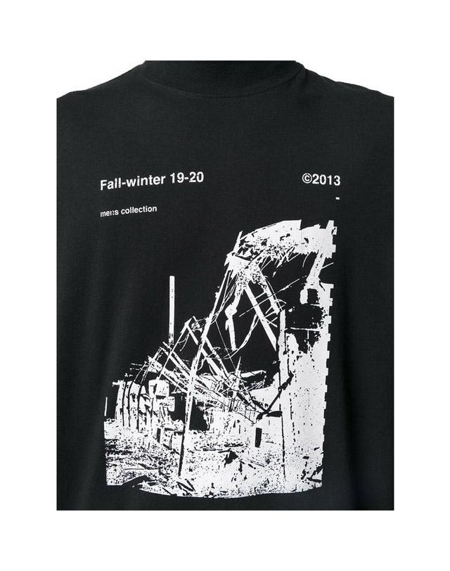 오프화이트 OFF WHITE 오프 화이트 티셔츠 OMAB032F191850131001 / 하이넥 롱슬리브 긴팔티셔츠 착용컷