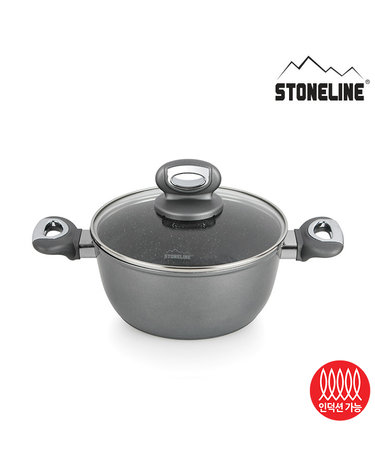 [스톤라인] 고문도 스톤코팅 인덕션 양수냄비 20cm 1p
