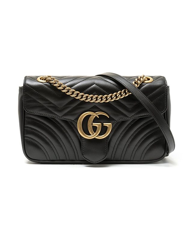 구찌 [GUCCI] 구찌 GG 마몬트 마틀라세 체인 숄더 미니백 446744-DTDIT-1000 착용컷
