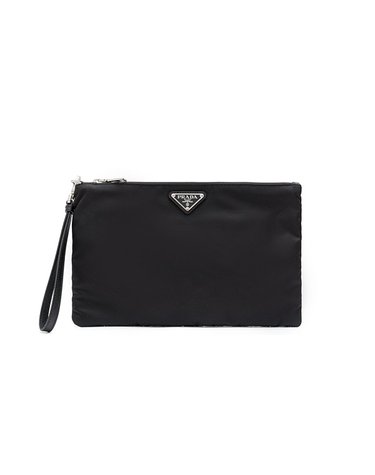 [PRADA] 프라다 리나일론 및 사피아노 가죽 파우치 2NH006-2DMH-F0002