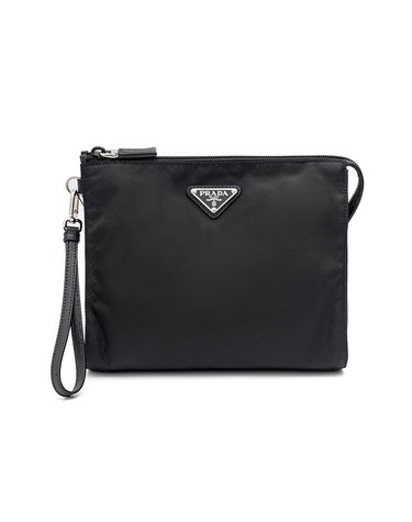 [PRADA] 프라다 리나일론 및 사피아노 가죽 파우치 2NE789-2DMH-F0002