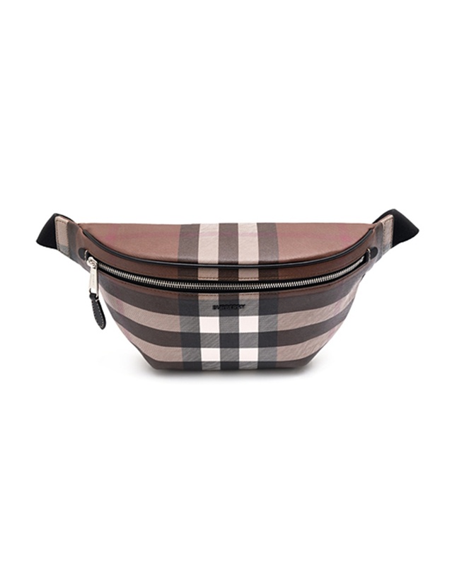 버버리 [BURBERRY] 버버리 브라운 체크 로고 범 백 8052806 착용컷