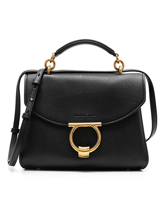 살바토레 페라가모 [FERRAGAMO] 페라가모 MARGOT 간치니 핸드백 21-H493 NERO 720168 착용컷