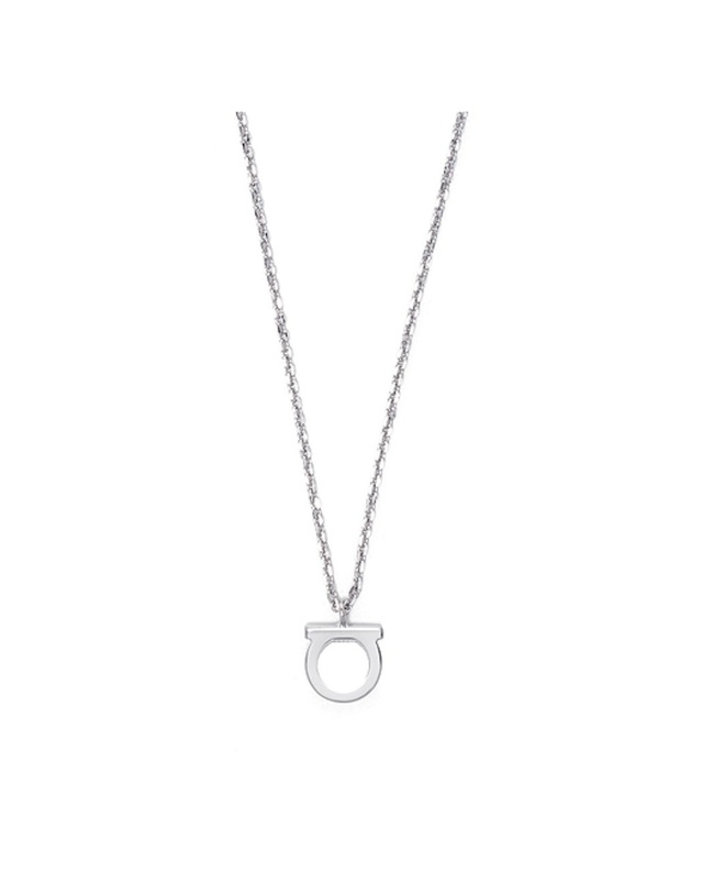 살바토레 페라가모 [FERRAGAMO] 페라가모 간치니 목걸이 76-0133 SILVER 696659 착용컷