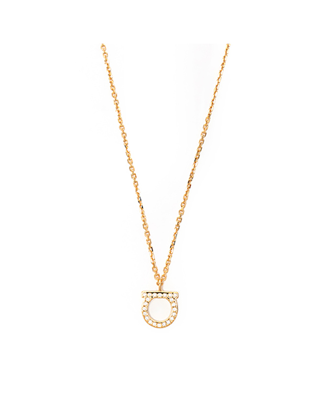 살바토레 페라가모 [FERRAGAMO] 페라가모 간치니 목걸이 76-0132 GOLD 696656 착용컷