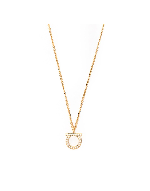 살바토레 페라가모 [FERRAGAMO] 페라가모 간치니 목걸이 76-0132 GOLD 696656 착용컷