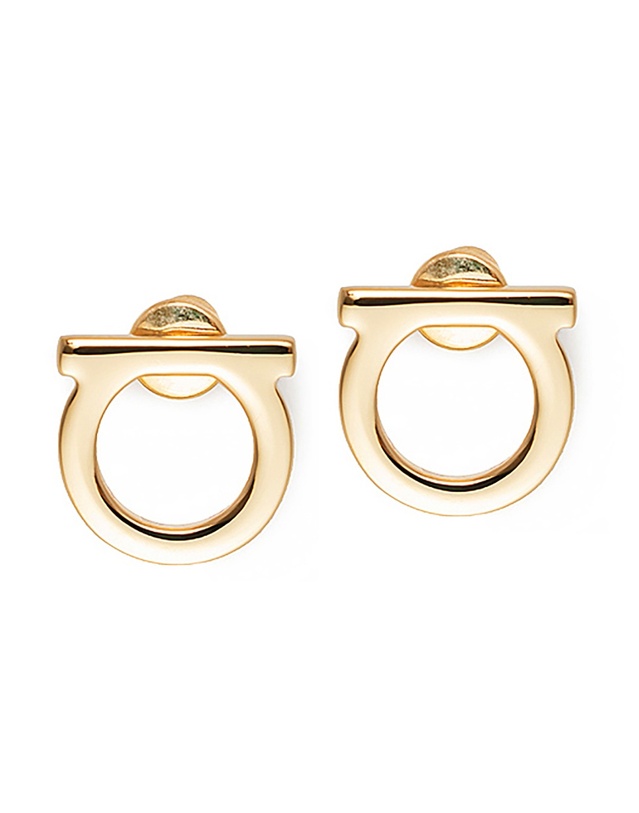 살바토레 페라가모 [FERRAGAMO] 페라가모 간치니 귀걸이 76-0119 GOLD 696429 착용컷