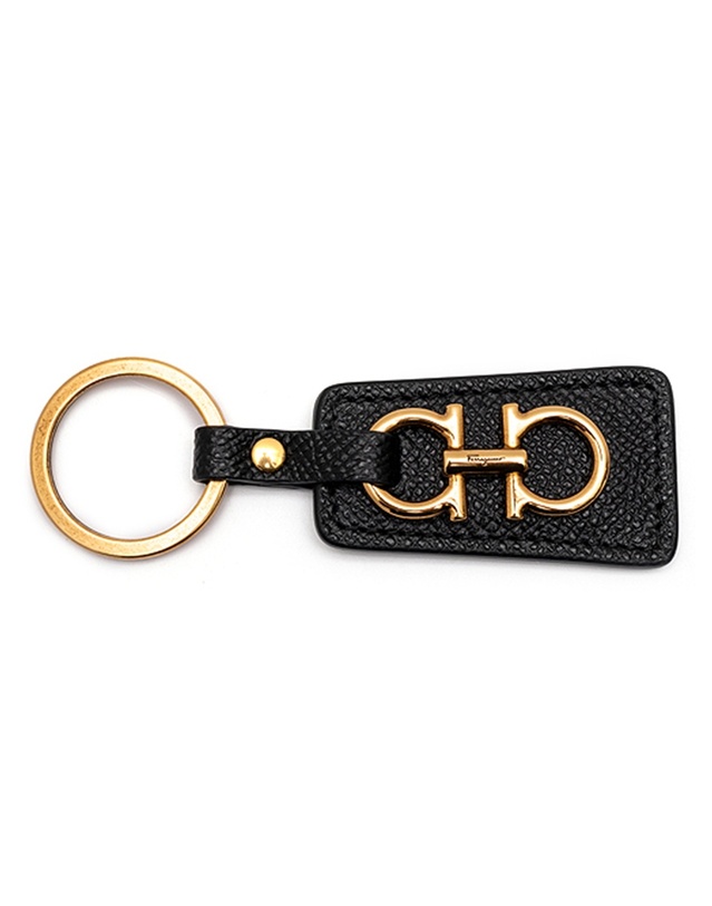 살바토레 페라가모 [FERRAGAMO] 페라가모 간치니 키링 22-E014 NERO 734287 착용컷