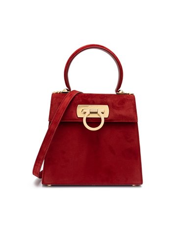 [FERRAGAMO] 페라가모 간치니 스몰 탑 핸들백 21-2193 ROSSO 751454