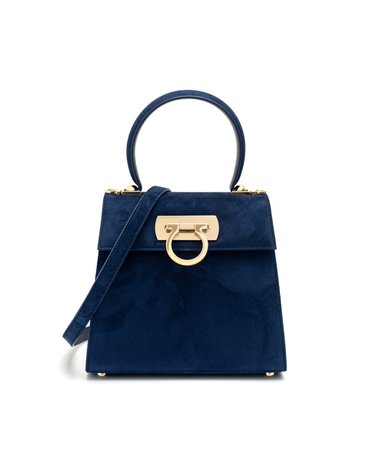 [FERRAGAMO] 페라가모 간치니 스몰 탑 핸들백 21-2193 MIDNIGHT 756184