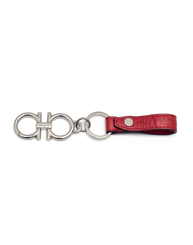 살바토레 페라가모 [FERRAGAMO] 페라가모 간치니 키링 66-0937 RED 753684 착용컷