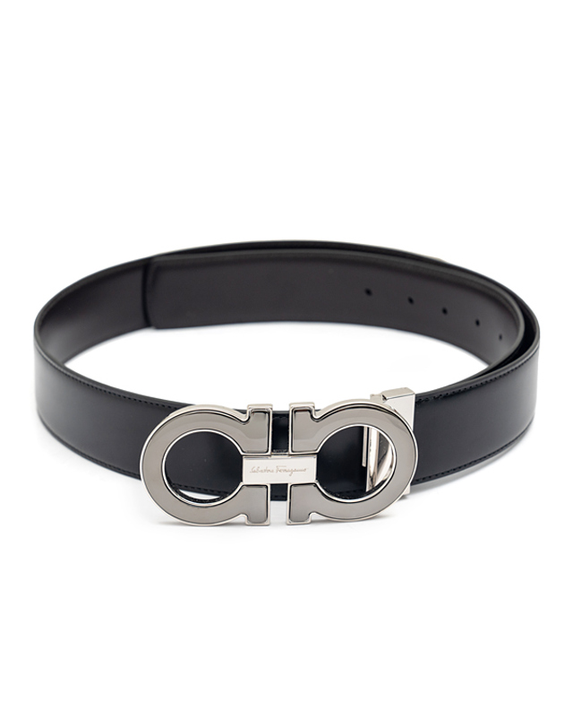 살바토레 페라가모 [FERRAGAMO] 페라가모 더블 간치니 벨트 67-9494-00 착용컷