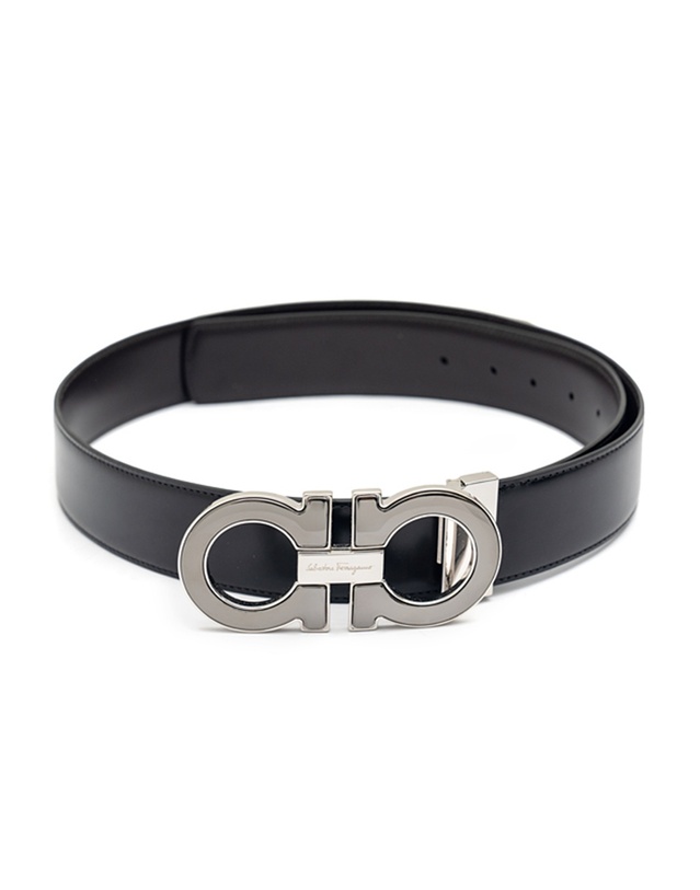 살바토레 페라가모 [FERRAGAMO] 페라가모 더블 간치니 벨트 67-9494-00 착용컷