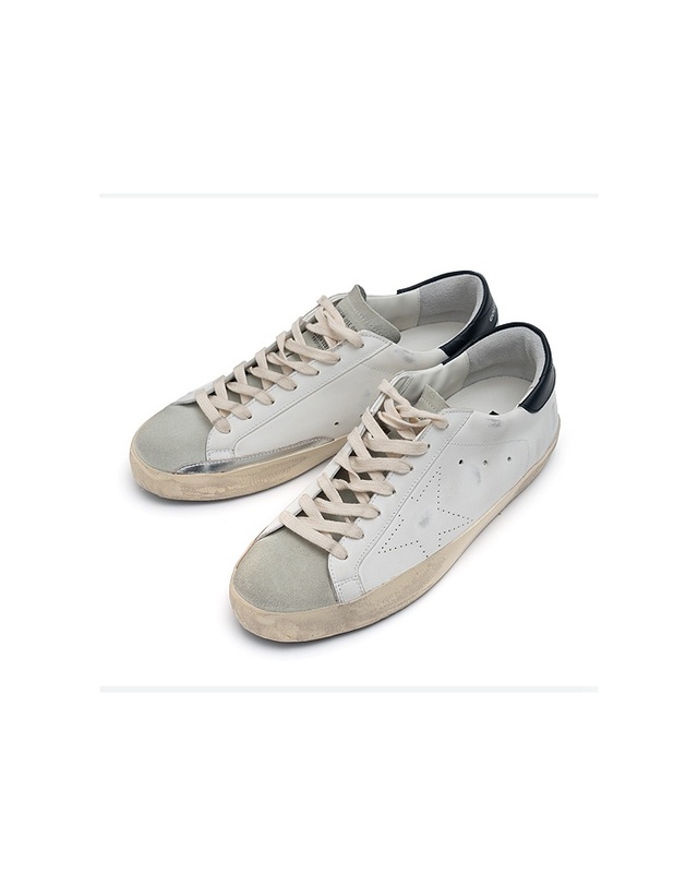골든구스 [GOLDENGOOSE] 골든구스 슈퍼스타 남성 스니커즈 GMF00105-F003347-10220 착용컷