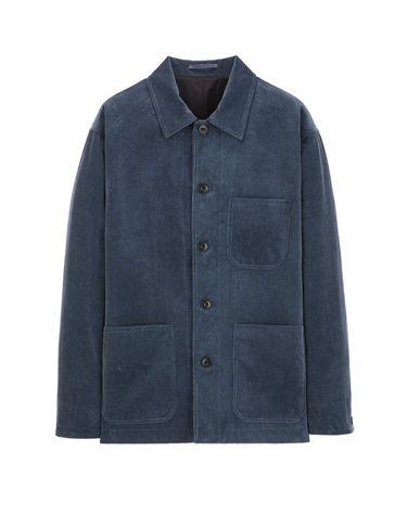 ZEGNA 코듀로이 커버올 자켓 다크네이비
