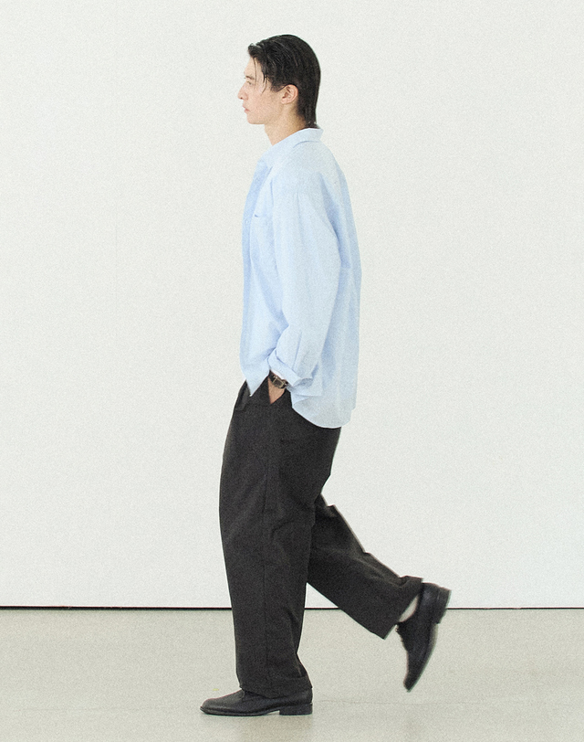 일꼬르소 에센셜 워시드 셔츠 라이트 블루 밝은 블루 상세