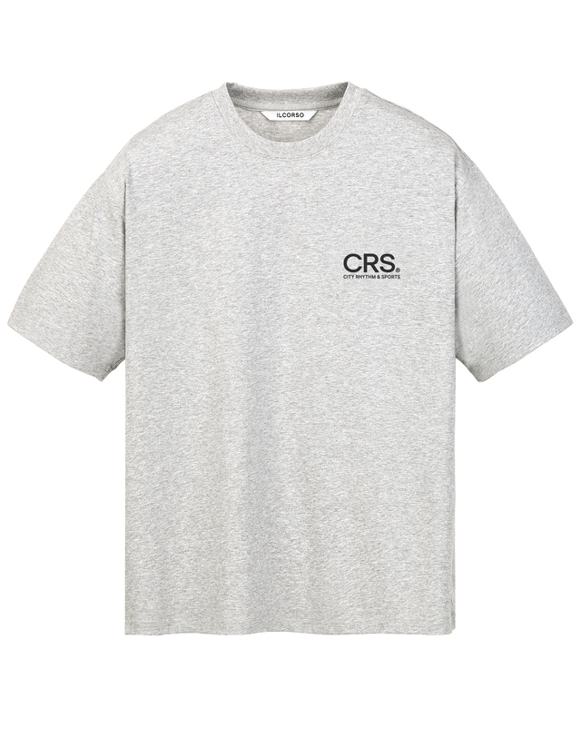 일꼬르소 CRS 「Sorona Cotton」 스포팅 기어 숏 슬리브 티셔츠 그레이 착용컷