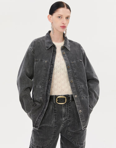 블랙 코듀로이 면혼방 자켓