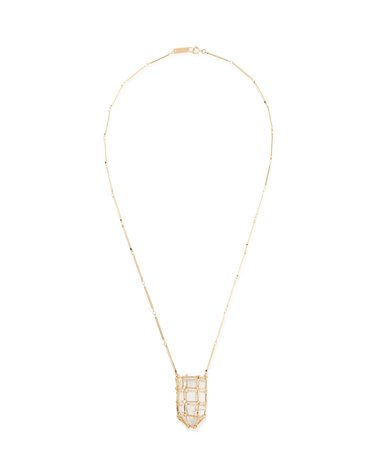 [LONG NECKLACE] 골드 스톤 체인 펜던트 목걸이