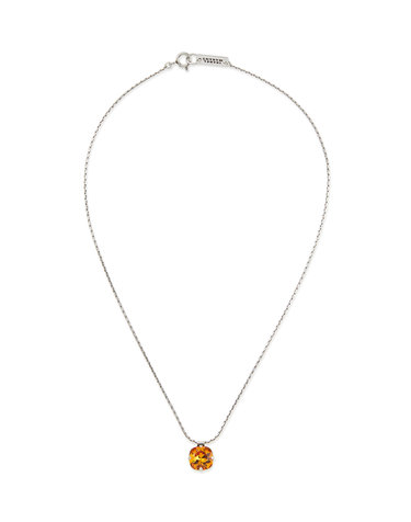 [SHORT NECKLACE] 오렌지 크리스털 펜던트 목걸이