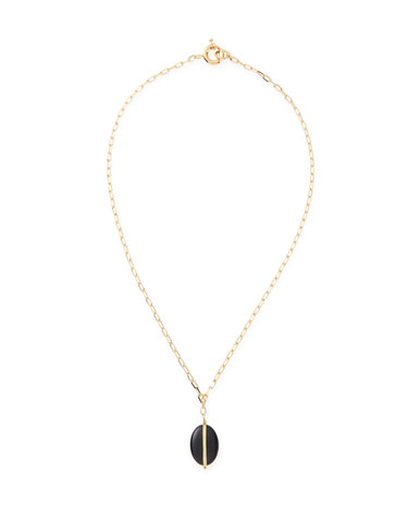 [NECKLACE] 블랙 스톤 펜던트 목걸이