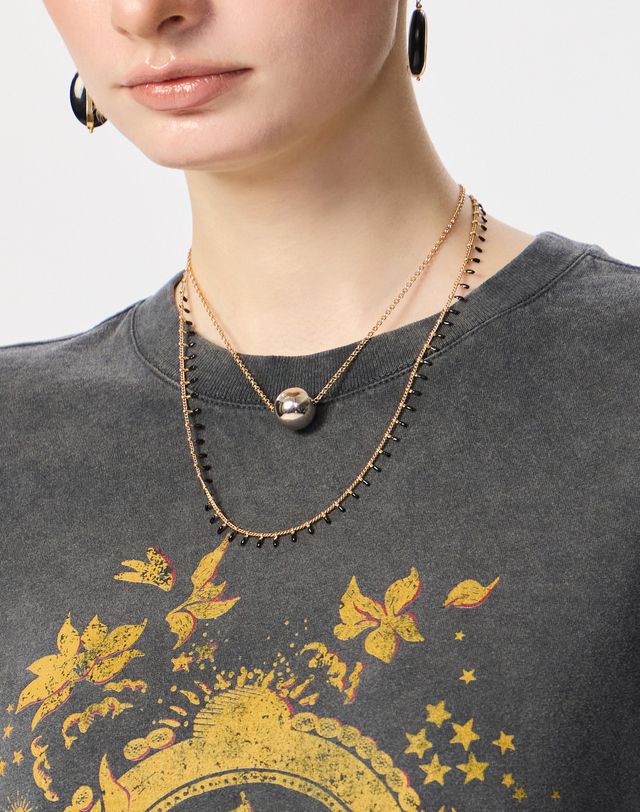 이자벨마랑 [NECKLACE] 블랙 미니 체인장식 목걸이 상세