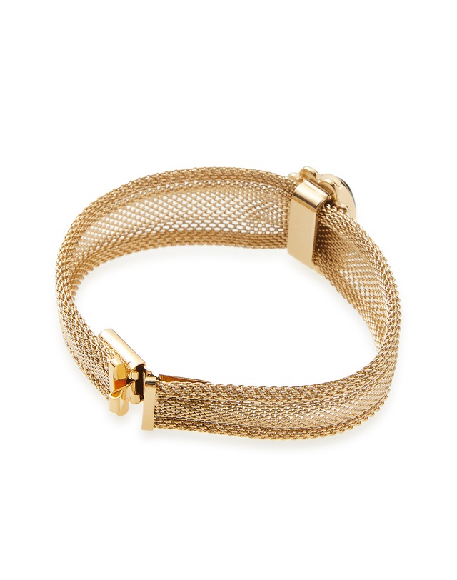 이자벨마랑 [BRACELET] 블랙 스톤 장식 매쉬 팔찌 착용컷