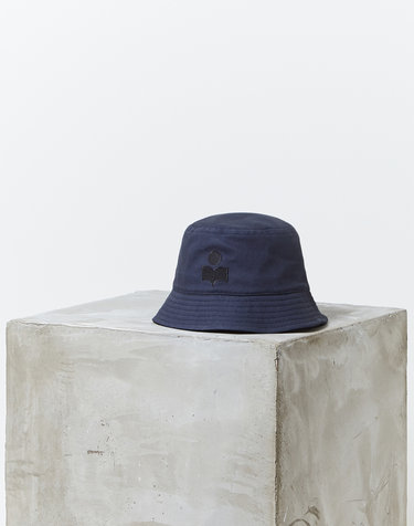 [ISABEL MARANT MEN] HALEY 블루 로고자수 면 버킷햇
