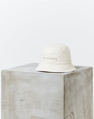 [ISABEL MARANT MEN] 그레이 로고자수 면 버킷햇