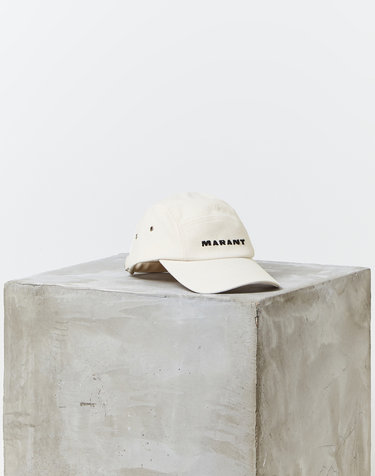 [ISABEL MARANT MEN] 크림 로고자수 면 캡모자