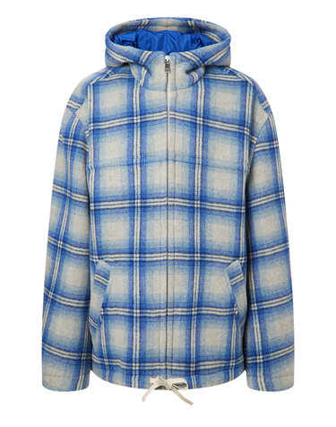 [ISABEL MARANT MEN] 블루 체크 울혼방 후드캐주얼자켓
